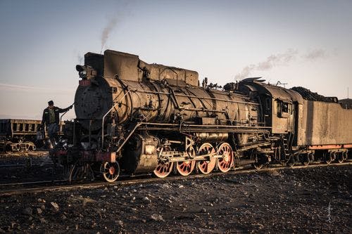 Steam Train in Sandaoling